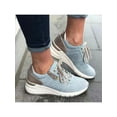 thumbnail image 3 of Fangasis Women Athletic Shoe Lightweight Platform Sneaker Wedge Sport Shoes Walking Breathable Casual Sneakers Light Blue 41, 3 of 3