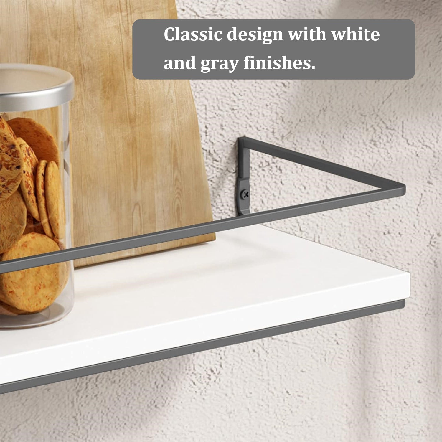 Floating Shelves with Towel Rack, Decorative Storage Shelves