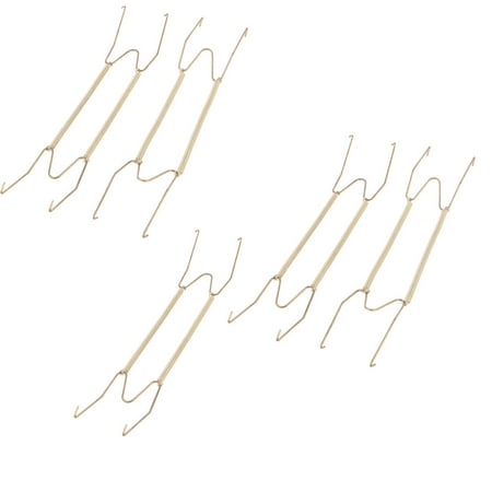 Spring Hanger - Home Metal W Shaped Spring Loaded Plate Hanger Gold Tone 25 x 5cm 5pcs