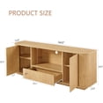 thumbnail image 7 of UZUGUL Fluted TV Stand Wood Color Wood Entertainment Center with Storage Drawers & Cable Management for Living Room, 7 of 7
