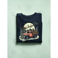 thumbnail image 3 of Santa's Vintage Christmas Truck Women's Sweatshirt, 3 of 4