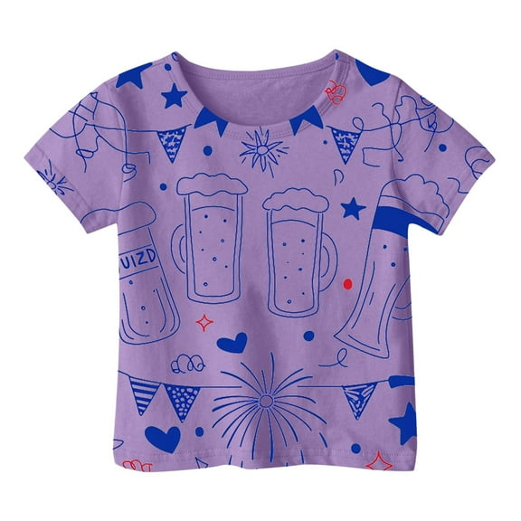 Kids Clothes For Girls Cartoon Short Sleeve Shirts For Girls Oversized Summer Toddler Girl Clothes 4-5 Years Clothes For Girls Cute Girl Clothing