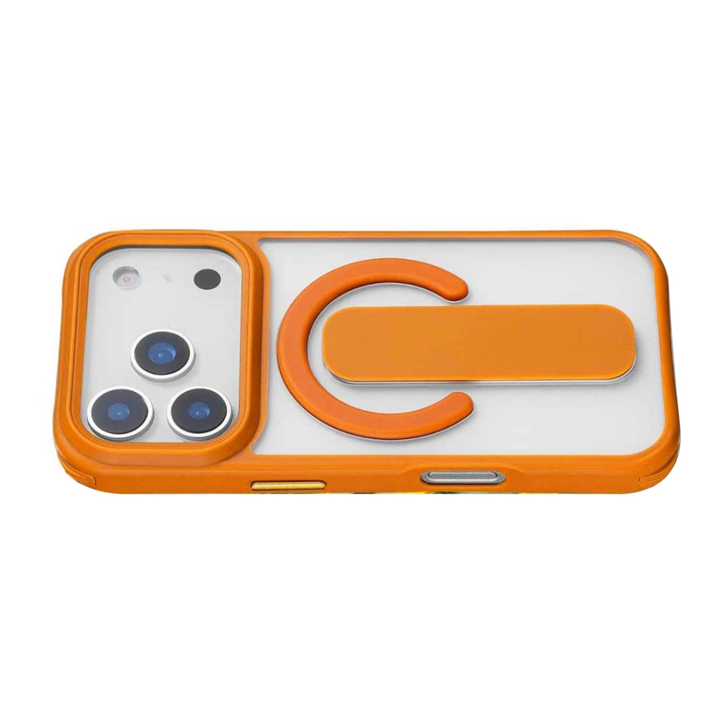 Sophisticated Matte Stand Holder Case with Magsafe for iPhone 17 Pro - Orange