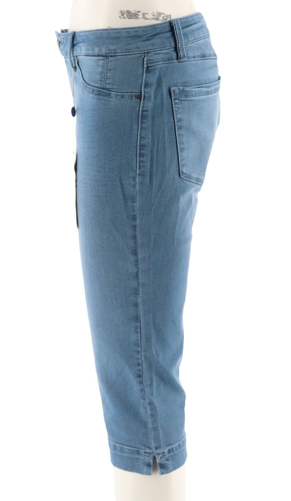 pedal pusher indigo denim