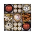 thumbnail image 1 of Juego de 35 adornos navideños, adornos para árbol de Navidad, decoraciones, perchas, Marrón, 1 of 9