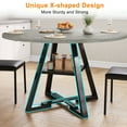 thumbnail image 6 of LAFGUR 47" Round Dining Table for 4,Wood Kitchen Dining Room Circle Dinner Pedestal Table ,Grey, 6 of 9