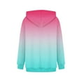 thumbnail image 4 of Mode Quotidienne Polyvalente Décontractée Sweat-Shirts Manches Longues Gradient Top Sweat-Shirts Rose, 4 of 5