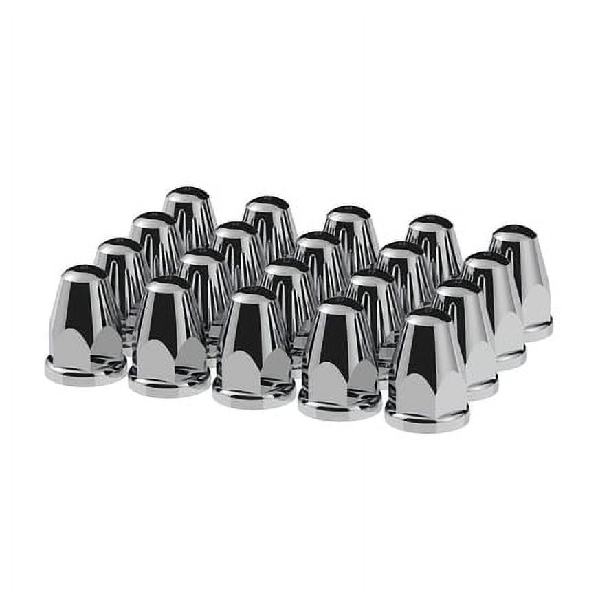 United Pacific Chrome Plastic Lug Nut Covers – 1.5" X 2.25" Push-On Style, 60-Pack Set For Wheel Enhancement - View #10