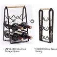 thumbnail image 2 of 6 Bottle Wine Rack, Metal Folding Wine Rack, Small Wine Rack, Narrow Bottle Rack, Bottle Storage, Easy To Store, 2 of 5