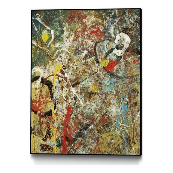 Giant Art Canvas 24x32 Tango 59 Framed in Multi-Color
