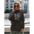 thumbnail image 2 of Modern Trendy Techno Prints Hoodie Women -Image by Shutterstock, Female Small, 2 of 4
