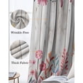 thumbnail image 3 of Spring Floral Kitchen Curtains Watercolor Botanical Wooden Farmhouse Cafe Short Curtains for Bathroom Blackout Window Curtain Grommet Small Window Treatment Drapes for Bedroom Living Room 27.5"x39"x2, 3 of 9