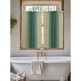 thumbnail image 4 of Green Yellow Ombre Bathroom Window Curtain, Farmhouse Modern Gradient Art Light Filtering Coffee Kitchen Curtains, Bedroom Living Room Curtains 2 Panel 84"x45", 4 of 6
