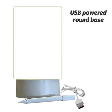 

Night Light Ornament Kids Adults Gift Non Slip LED Note Board Erasable With Pen