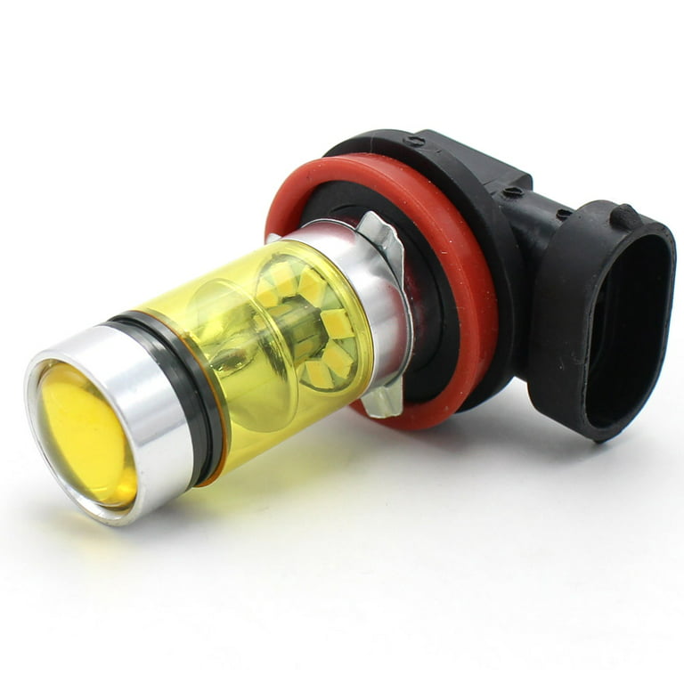 Yellow H11 H8 Fog Light 2323 LED 100W Driving Projector DRL Bulbs 4300K 
