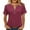 Red 2, variant on Kaemgyyd Plus Size Womens Tops Short Sleeve Henley T- Shirts Spring Fashion Clothes Work Office Outfits Casual Blouses S-5XL