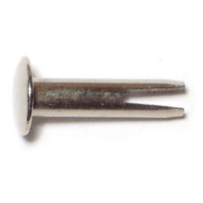 5/32" x 5/8" Nickel Plated Steel Split Rivets (40 pcs.)