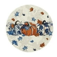 thumbnail image 2 of HomeKingdee Floral Pumpkin Round Fall Placemats, Thanksgiving Round Table Mats for Dining Decoration, 2 of 6