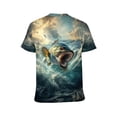 thumbnail image 2 of LAOLIUSN Men's Fishing Graphic T-Shirt, Bass Fish Water Splash Tee, Outdoor Short Sleeve Fishing Shirt, S-4XL, 2 of 7