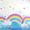 Rainbow and Clouds Table Cloth, 54-Inch x 108-Inch