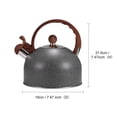 thumbnail image 2 of maskred Tea Kettle Water Pot Kitchen Gadget Stove-top Cookware Boiling Container Whistling Automatic 2.5L Home Supplies gray, 2 of 6