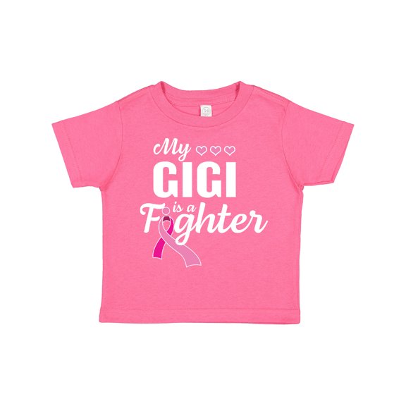 Inktastic Breast Cancer Awareness My Gigi is a Fighter Boys or Girls Toddler T-Shirt