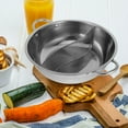 thumbnail image 4 of Mobutofu Stainless Steel Hot Pot with Divider Hotpot Pot Easy to Clean for Household Hot Pot 1Set, 4 of 8
