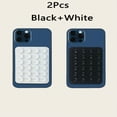 thumbnail image 2 of DEELLEEO 2Pcs (White+Black) Universal Phone Back Slot Card Holder For Cell Phone Stick On Wallet Case For Phone Pocket For Credit Card ID Card Compatible With IPhone Android And Most Smar, 2 of 7