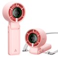 thumbnail image 1 of Ventilador portátil 3 en 1 Aecooly, color rosa, recargable por USB, batería de 22 horas, 1 of 9