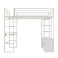 thumbnail image 5 of DHP Lanis Metal Storage Loft Bed with Desk, Shelves, Cabinet and USB Port, Twin, Off White, 5 of 20