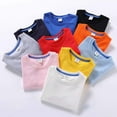 thumbnail image 3 of 2-8 Years Toddler Boys Girls Solid Pullovers Sweatshirt Long Sleeve T-Shirt Kids Cotton Crewneck Thin Tops, 3 of 6