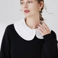 thumbnail image 3 of Womens Detachable Dickey Collar Half Shirt Blouse Collar Fake False Collar Dickies, 3 of 8
