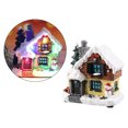 thumbnail image 4 of Navidad miniatura casa Kit realista Mini 3D resina casa Sala artesanía con luces Día de los niños regalo de cumpleaños decoración de Navidad segundo Soledad estado de pueblo pueblo, 4 of 8