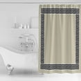 thumbnail image 2 of Shower Curtains Sets for Bathroom Decor Geometric Chic Black Frame Waterproof Bathroom Curtain with Hooks, Greek Style for Bathroom Decor,72x72IN, 2 of 7
