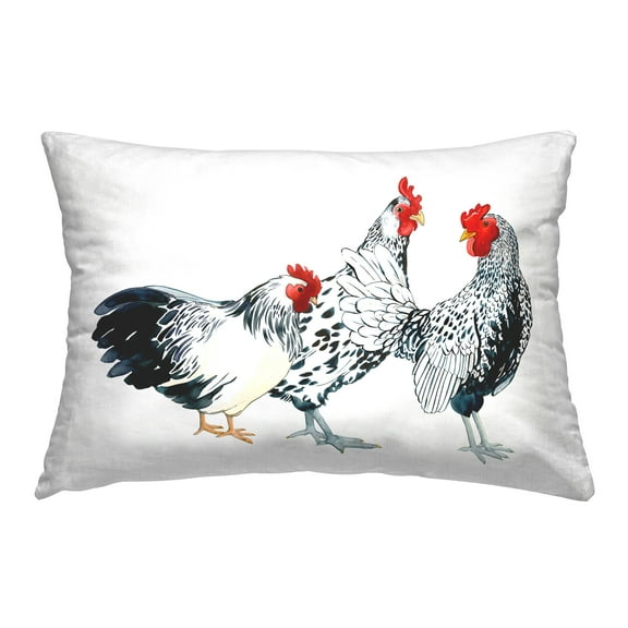 Stupell Industries Minimal Farmhouse Hens Decorative Printed Throw Pillow Design by Sherri Buck Baldwin