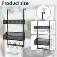 thumbnail image 2 of Jokapy Over the Door Hanger with Coat Hooks and 2 Baskets, Stainless Steel Towel Hooks, Black, 2 of 11