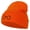 Orange, variant on Perfect Round Eyeglasses Embroidered Long Beanie - Orange OSFM