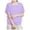 Purple Shirts, variant on CAIVO Women's Short Sleeve T Shirt Loose Fitting Chiffon Solid Color Tops O-Neck Summer Blouse Classic Back To School Dailywear