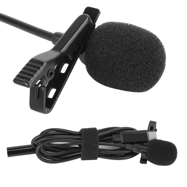 Micrófono de solapa, Mini micrófono de 4,9 pies, manos, teléfono inteligente, micrófono omnidireccional, calidad de nivel superior