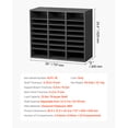 thumbnail image 3 of KFFKFF Document Divider, 24 Slots Office Postbox with Modifiable Racks, Timber Postbox Arranger Medium Density Fiberboard for Office, Home, Classroom Storage of Files, Documents, Papers, Grey, 3 of 9