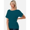 thumbnail image 2 of Womens Super Comfy Boat Neck Dolman Top Shirt, 2 of 4