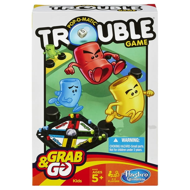 Juego Hasbro Gaming Pop-O-Matic Trouble Grab & Go (tamaño de viaje)