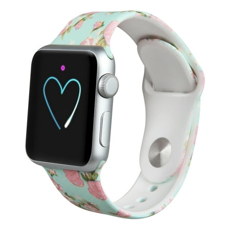 Breed Watch Band Soft Printed Fashion Silicone Sport Replacement Bands for Apple Watch Series 1, Series 2, Series 3 42MM ()