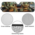thumbnail image 6 of XYZCANDO Cute Turtle Windshield Sun Shade Folding Front Window Sun Shade for Car Accessories Compatible with Wrangler JK JKU TJ 1997-2018 Windshied Sunshade Block UV Rays, 6 of 7