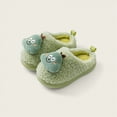 thumbnail image 2 of HCNTES Kids Toddler Slippers Baby Boys Girls Cute Cartoon Design House Shoes Children's Non Slip Warm Winter Fuzzy Indoor Slipper(Green,8.5), 2 of 9