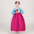 thumbnail image 1 of Vestido Daejang Geum para niña, traje tradicional coreano, Hanbok nacional coreano, falda de baile, escenario, fiestas de Halloween y Navidad, espectáculo, 1 of 4