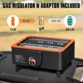 Tabletop Propane Gas Grill, Portable Gas and Charcoal Grill 2in1