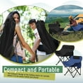 thumbnail image 6 of 2 Pack Compact Camping Chairs Portable Folding for Outside with Carry Bag Lightweight Moon Chairs for Travel Picnic Hiking Beach Fishing, 600D Oxford, Supports 330lbs(Blue, Black), 6 of 14
