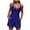 Blue Womens Swimsuits, variant on Juniors Modest Swimwear 2 Piece Bikini Swimsuit Ruched Slimming Bodycon Tankini Top with Shorts