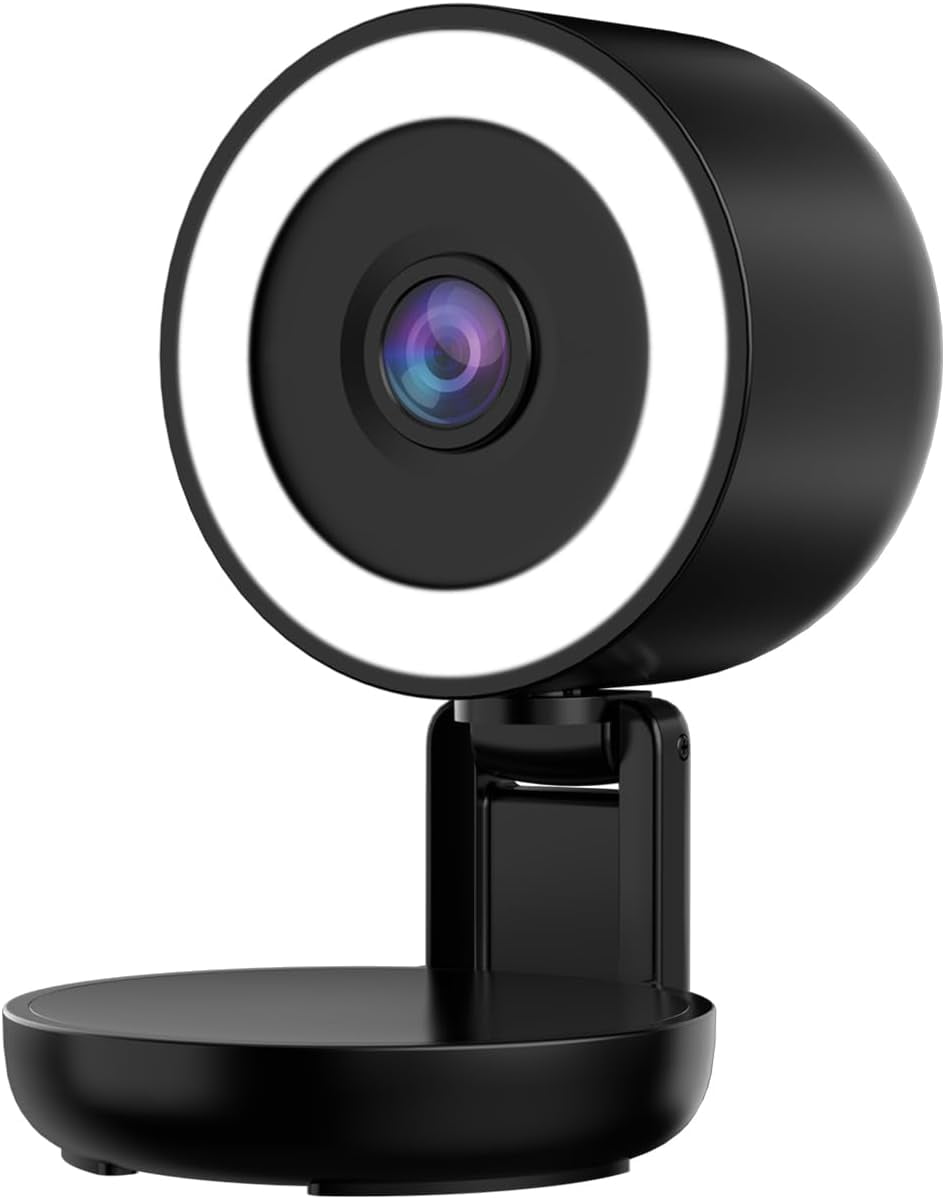 Energizer Smart 2K Wired Indoor Camera with Light for Night Vision, Foldable for Privacy, Remote Access, 130° Wide Angle, Recording, Instant Motion Alerts, Two-Way Audio, Hub-Free Wi-Fi (Black)